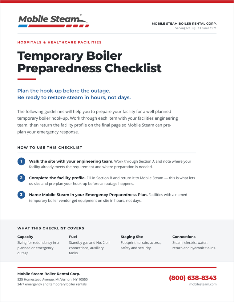 Temporary Boiler Preparedness Checklist cover